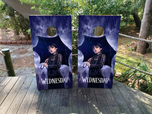 Wednesday Adams Cornhole Wraps / Skins - Design 2 Wednesday Adams Cornhole Wraps / Skins - Design 2