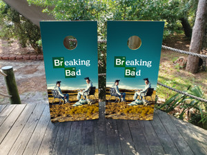 Breaking Bad Cornhole Wraps / Skins - Design 1 Breaking Bad Cornhole Wraps / Skins - Design 1