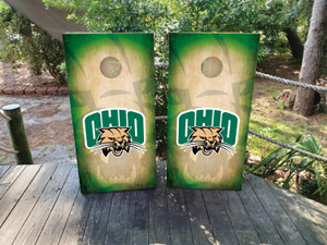 Ohio University Cornhole Wraps / Skins - Design 1 Ohio University Cornhole Wraps / Skins - Design 1