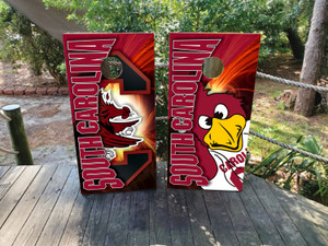South Carolina Gamecocks Cornhole Wraps / Skins - Design 9 South Carolina Gamecocks Cornhole Wraps / Skins - Design 9