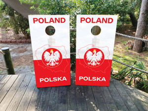 Polish flag Cornhole Skins / Wraps / Decals Polish flag Cornhole Skins / Wraps / Decals