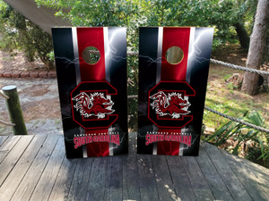 South Carolina Gamecocks Cornhole Wraps / Skins  - Design 9