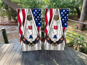 American Flag Eagle Cornhole Wraps / Skins American Flag Eagle Cornhole Wraps / Skins