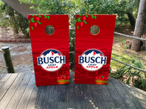 Busch Light Apple Beer Cornhole Wraps  / Skins