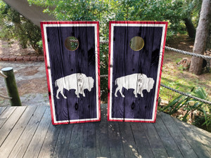 Buffalo Bills Cornhole Wraps / Cornhole Skins - Design 27 Buffalo Bills Cornhole Wraps / Cornhole Skins - Design 27