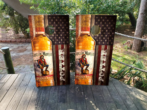 Custom Captain Morgan USA Flag Cornhole Wraps / Skins Custom Captain Morgan USA Flag Cornhole Wraps / Skins