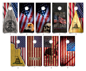 USA PATRIOT Designs - CHOOSE YOUR DESIGN - Cornhole Wraps / Skins USA PATRIOT Designs - CHOOSE YOUR DESIGN - Cornhole Wraps / Skins
