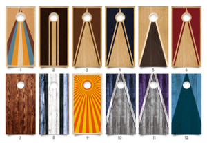 WOOD GRAIN Designs - CHOOSE YOUR DESIGN -  Cornhole Wraps / Skins