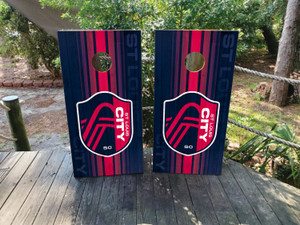 St Louis City Cornhole Wraps / Skins Design 2 St Louis City Cornhole Wraps / Skins Design 2
