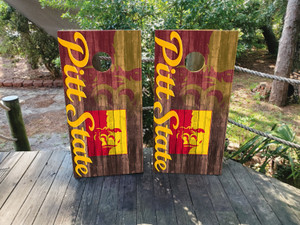 Pittsburg State Gorillas Cornhole Wraps / Stickers / Decals / Vinyl Pittsburg State Gorillas Cornhole Wraps / Stickers / Decals / Vinyl