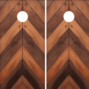 Chevron-patterned wood surface with alternating light and dark wood tones in a herringbone layout, creating a rustic yet modern geometric design. Chevron-patterned wood surface with alternating light and dark wood tones in a herringbone layout, creating a rustic yet modern geometric design.