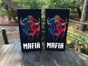 Buffalo bills mafia cornhole wraps