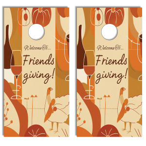 Friendsgiving cornhole wraps
