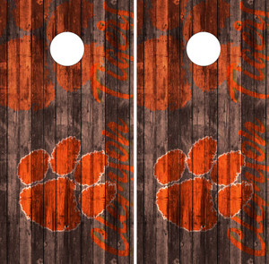 Clemson Tigers Cornhole Wraps Skins Vinyls Clemson Tigers Cornhole Wraps Skins Vinyls