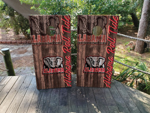 Alabama Crimson Tide Cornhole Wraps Alabama Crimson Tide Cornhole Wraps