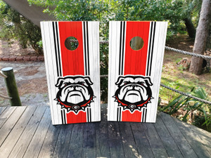 Ga, Georgia, Bulldogs, Bull dogs cornhole Wrap / Skins / Decals / Stickers