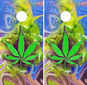 Marijana  phase cornhole wraps / skins / decals/ stickers