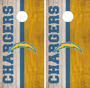 LA, Los Angeles, Chargers Cornhole Wrap / Skins / Decals / Stickers