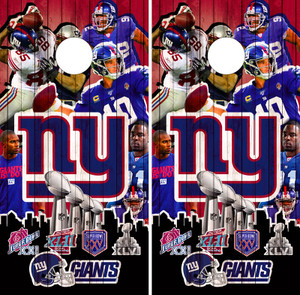 New York Giants Super Bowl Cornhole Wraps and Skins and Decals New York Giants Super Bowl Cornhole Wraps and Skins and Decals