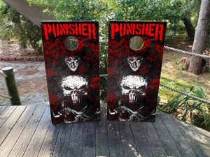 Punisher Movie Cornhole Wraps Punisher Movie Cornhole Wraps