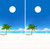 Beachy tropical cornhole wraps / stickers /decals / vinyls