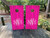 Custom monogram cornhole boards featuring a vibrant pink wood background with elegant white script initials. Perfect for personalized wedding games, bridal showers, and stylish outdoor events Custom monogram cornhole boards featuring a vibrant pink wood background with elegant white script initials. Perfect for personalized wedding games, bridal showers, and stylish outdoor events