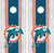 Retro Throwback  Miami Dolphins on cornhole wraps / skins / stickers