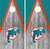 Retro Throwback  Miami Dolphins on cornhole wraps / skins / stickers