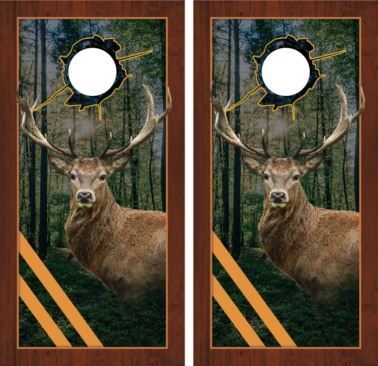 Deer hunter cornhole wraps/ skins / stickers / decals / vinyl