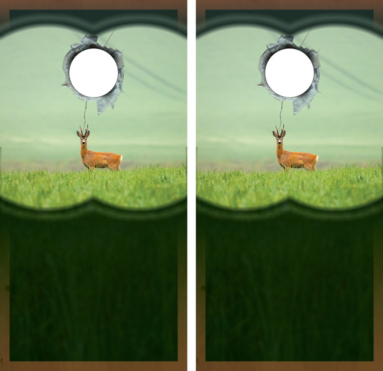 Deer hunter cornhole wraps/ skins / stickers / decals / vinyl