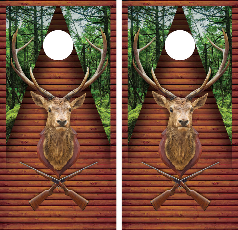 Deer hunter cornhole wraps/ skins / stickers / decals / vinyl