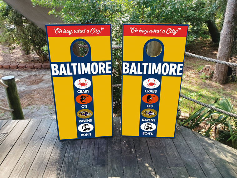 Baltimore Cornhole Wraps / Skins / Vinyl / Decals