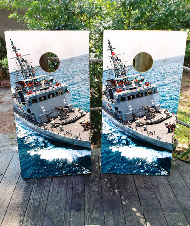 US, USA Navy Ship Ship Cornhole Wraps / Skins