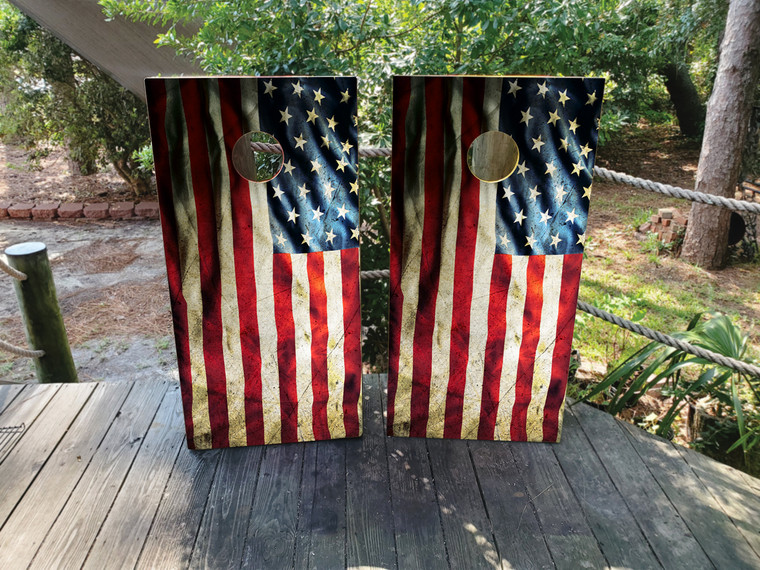 USA / American Flag Cornhole Boards- Fully built cornhole boards!