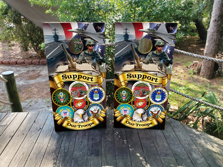 Support Our Troops Cornhole Wraps / Skins