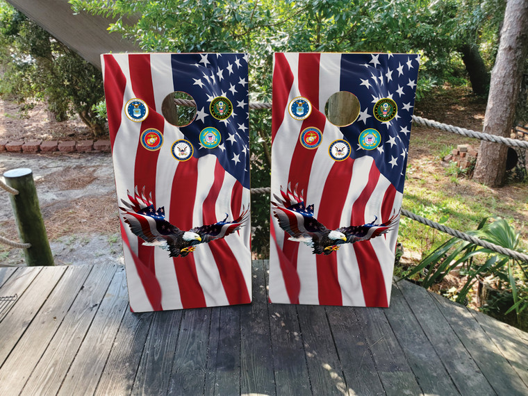 Support Our Troops Cornhole Wraps / Skins