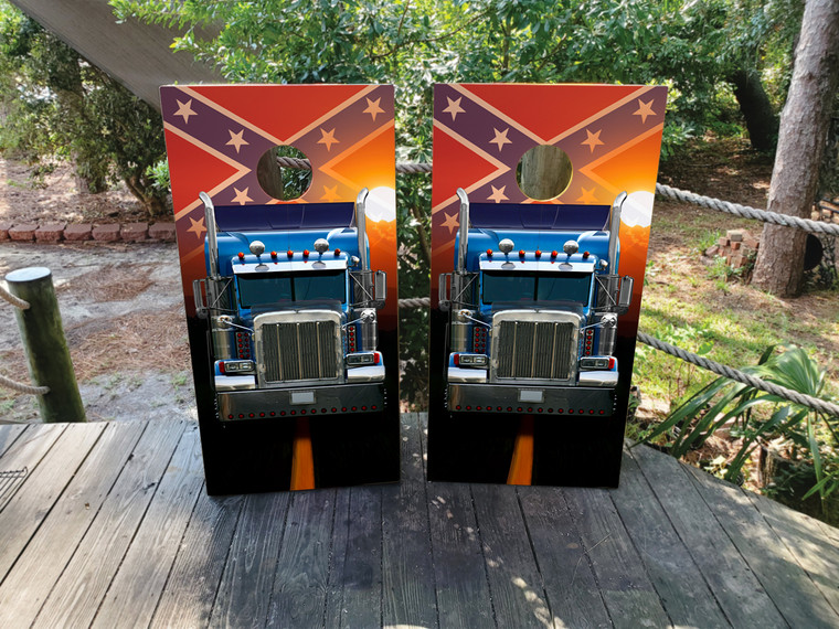 Confederate Flag Cornhole Wraps