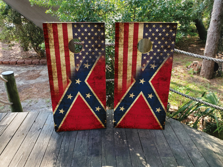 Confederate Flag Cornhole Wraps