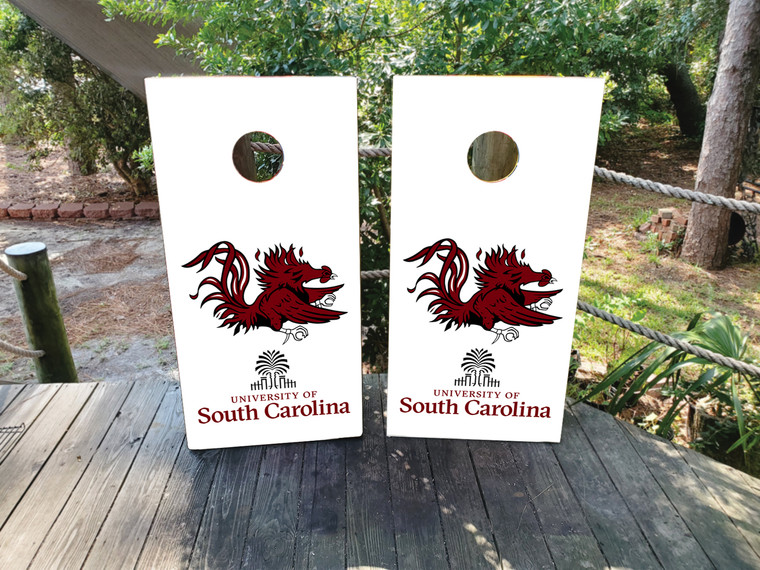 Classic South Carolina Gamecocks Cornhole Wraps / Skins  - Design 12