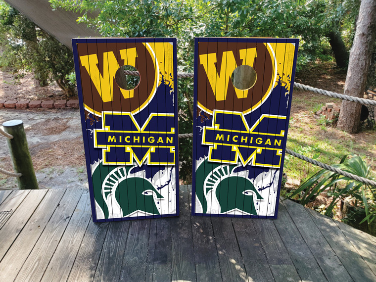 Michigan Mashup #1 Cornhole Wraps / Skins