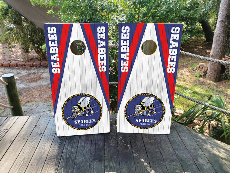 USA Navy Seabees Cornhole Wraps / Skins