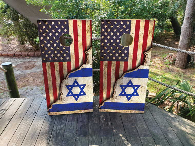 USA & Israel Support Cornhole Wraps / Skins
