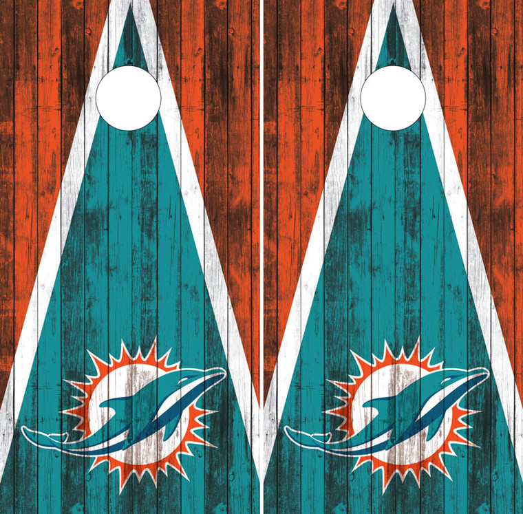 Miami Dolphins cornhole wraps skins vinyls