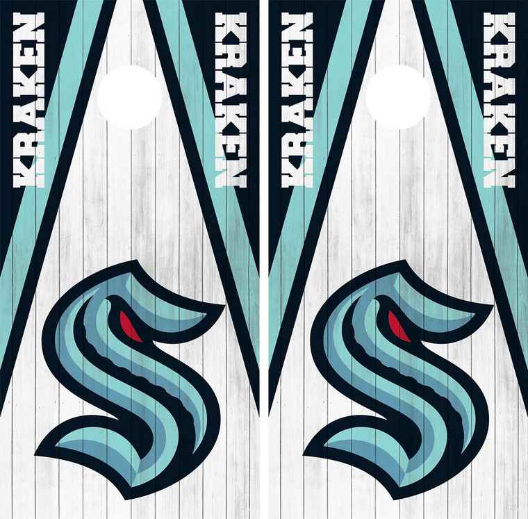 Seattle Kraken Cornhole Wraps Skins Vinyls Decals Stickers