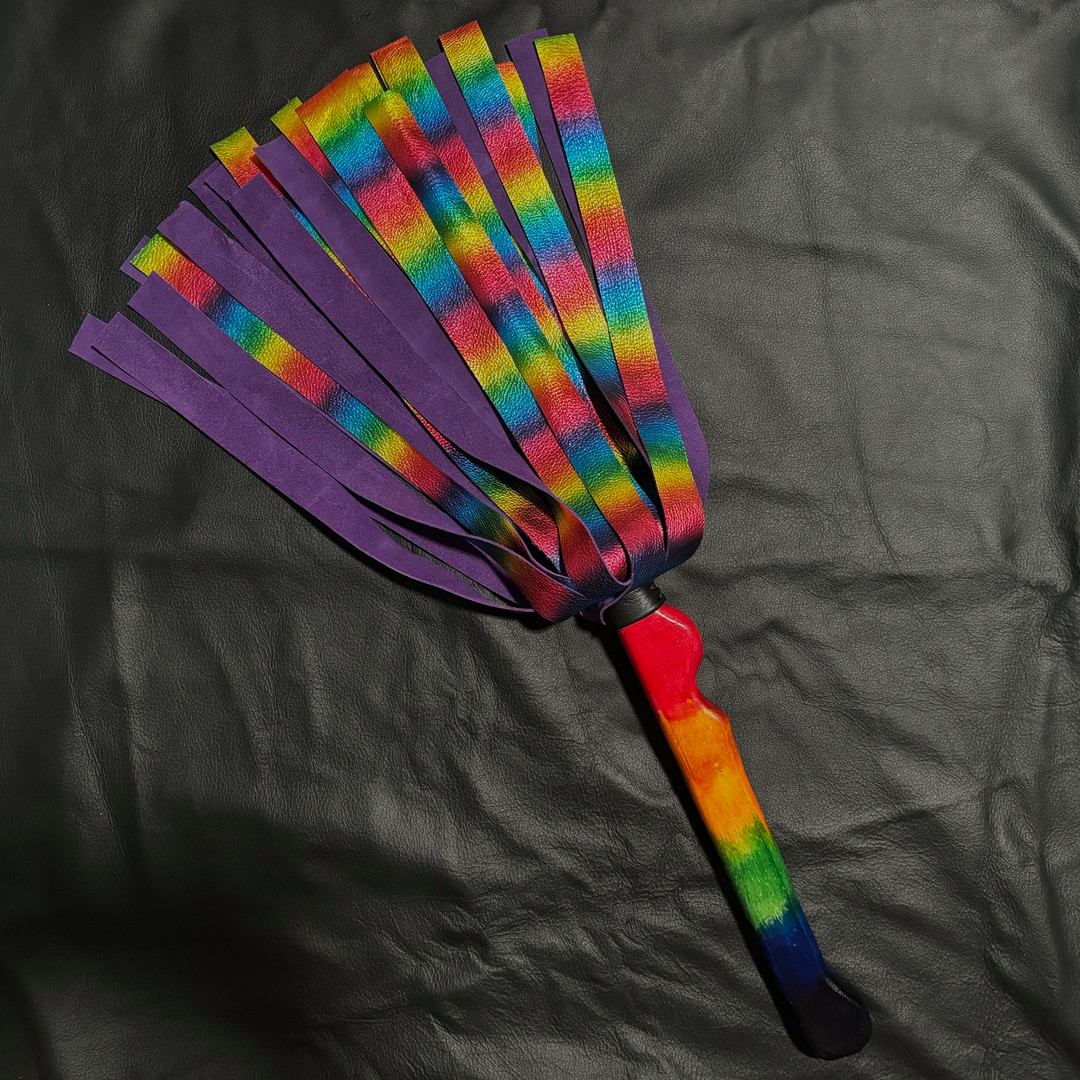 Rainbow Flogger and paddle set