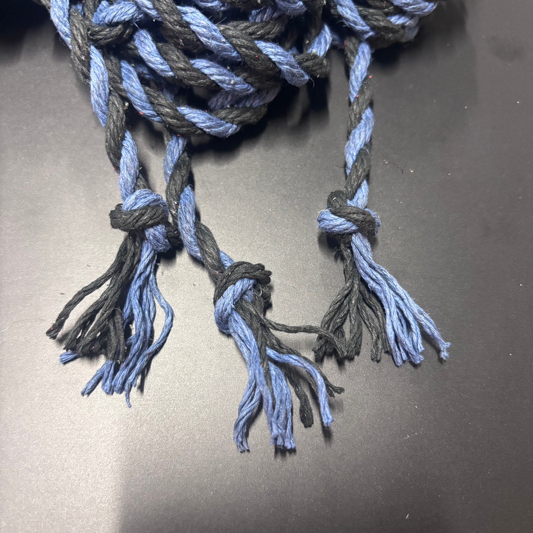 Blue and Black Split Color Hemp Rope Mini Kit