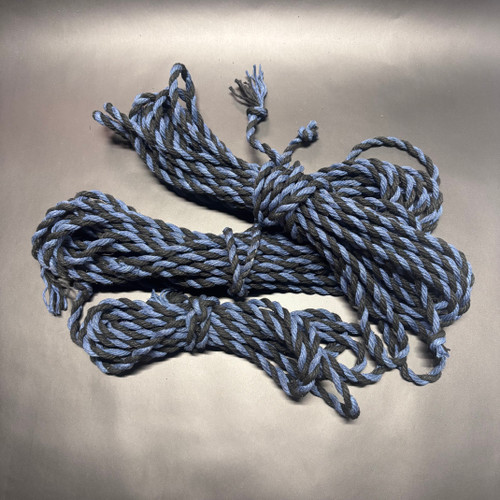 Blue and Black Split Color Hemp Rope Mini Kit