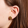 Selah Hexagon Bronze Stud Earrings by Selah