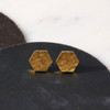 Selah Hexagon Bronze Stud Earrings by Selah