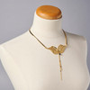 Lotta Djossou Golden Swan Necklace with Onyx Bead